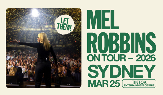 Mel Robbins is coming to TikTok Entertainment Centre on 25 March 2026.