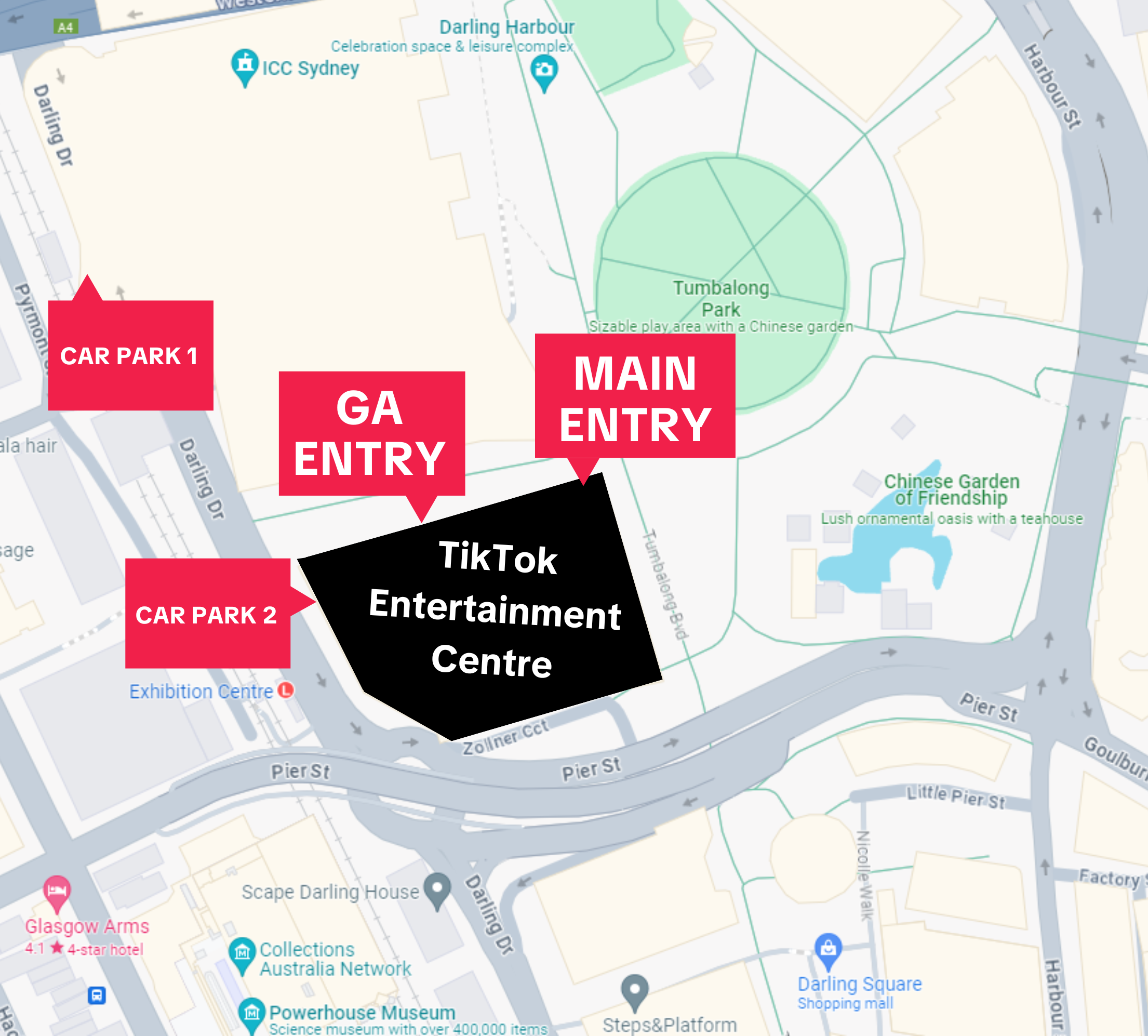 Parking at ICC Sydney Theatre.