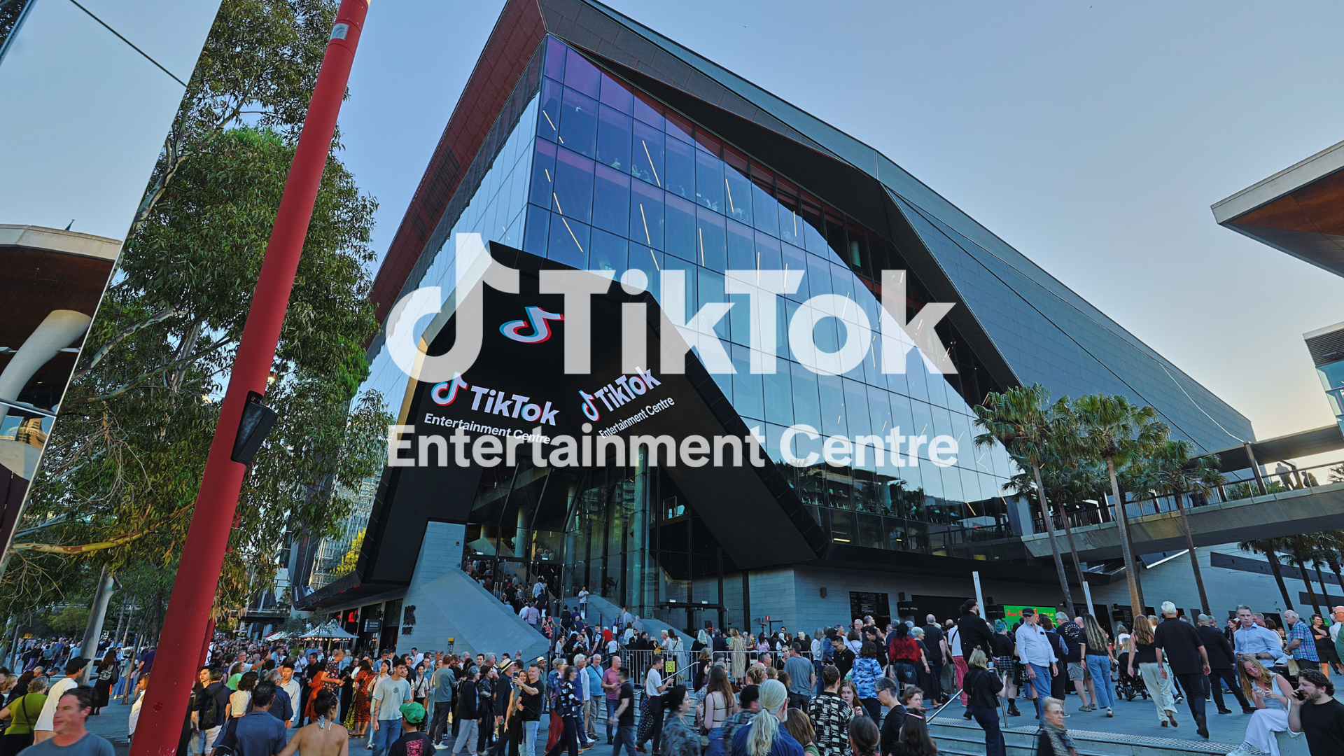 Low angle image of the TikTok Entertainment Centre birdsmouth entry