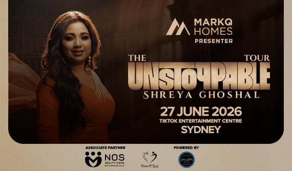 Shreya Ghoshal is bringing The Unstoppable Tour to TikTok Entertainment Centre on 27 June 2026.