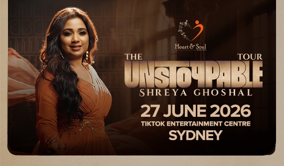 Shreya Ghoshal is bringing The Unstoppable Tour to TikTok Entertainment Centre on 27 June 2026.