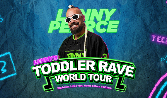 Lenny Pearce Toddler Techno is coming to TikTok Entertainment Centre on Saturday 17 April 2027.